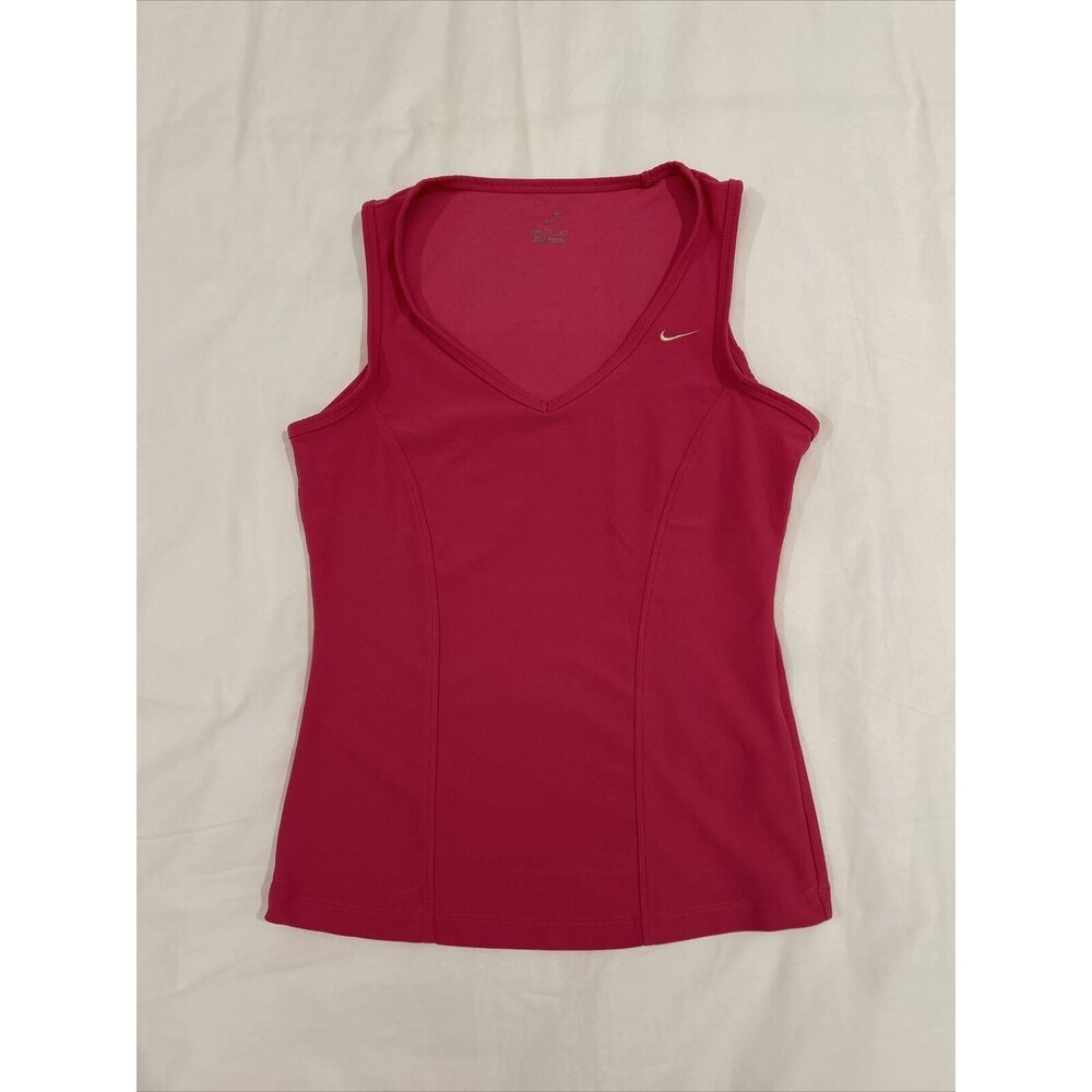 Nike Shirt Womens Small (4-6) Sleeveless Tank Top Athletic Fit Workout Pink